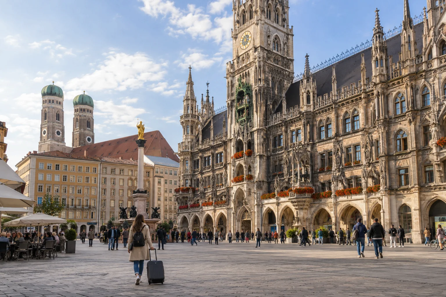 Marienplatz and New Town Hall in Munich