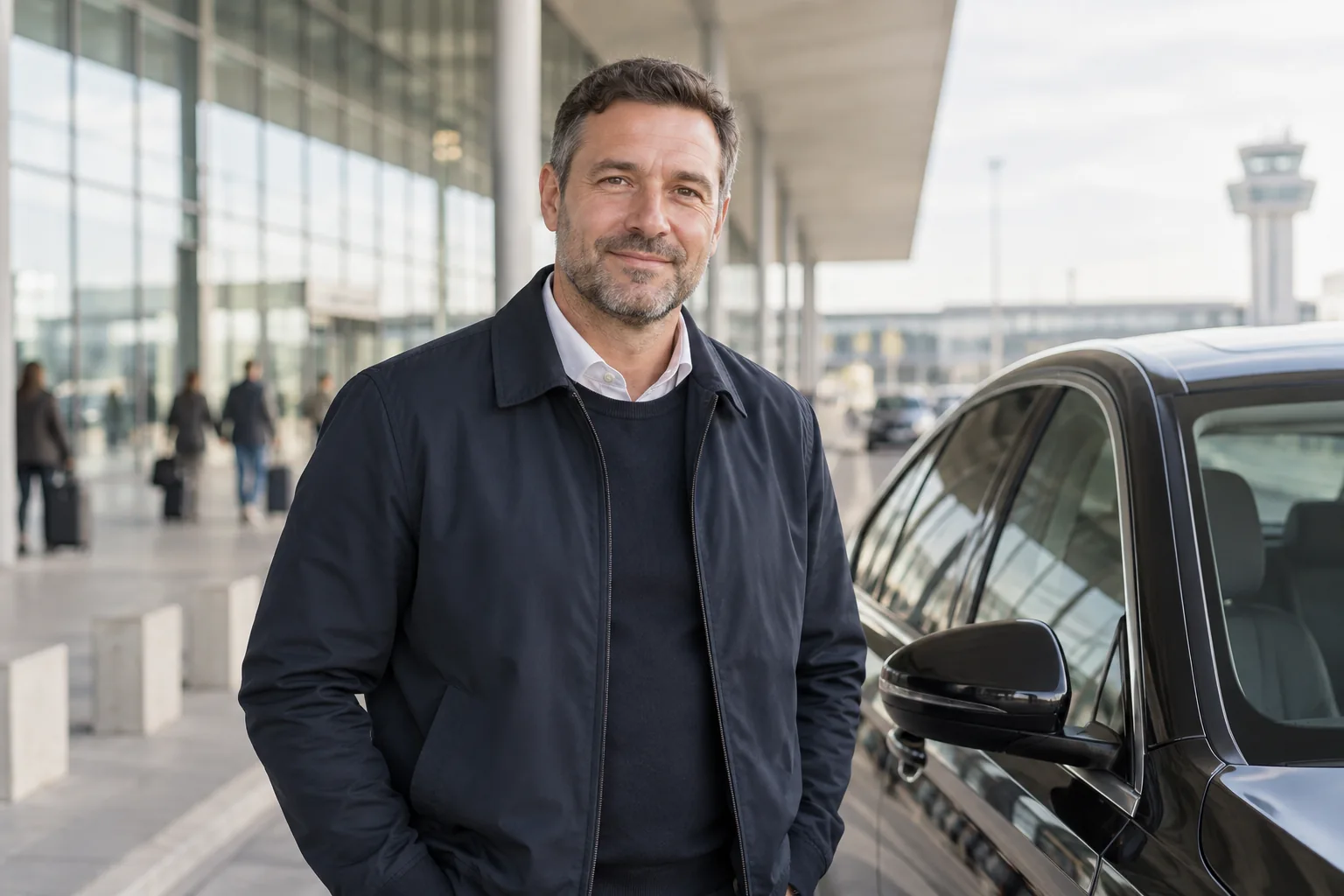 Portrait of a driver for private airport transfers in Munich