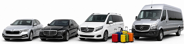 Fahrzeugflotte für den Flughafentransfer MUC: Limousine, Kombi, Van und Minibus