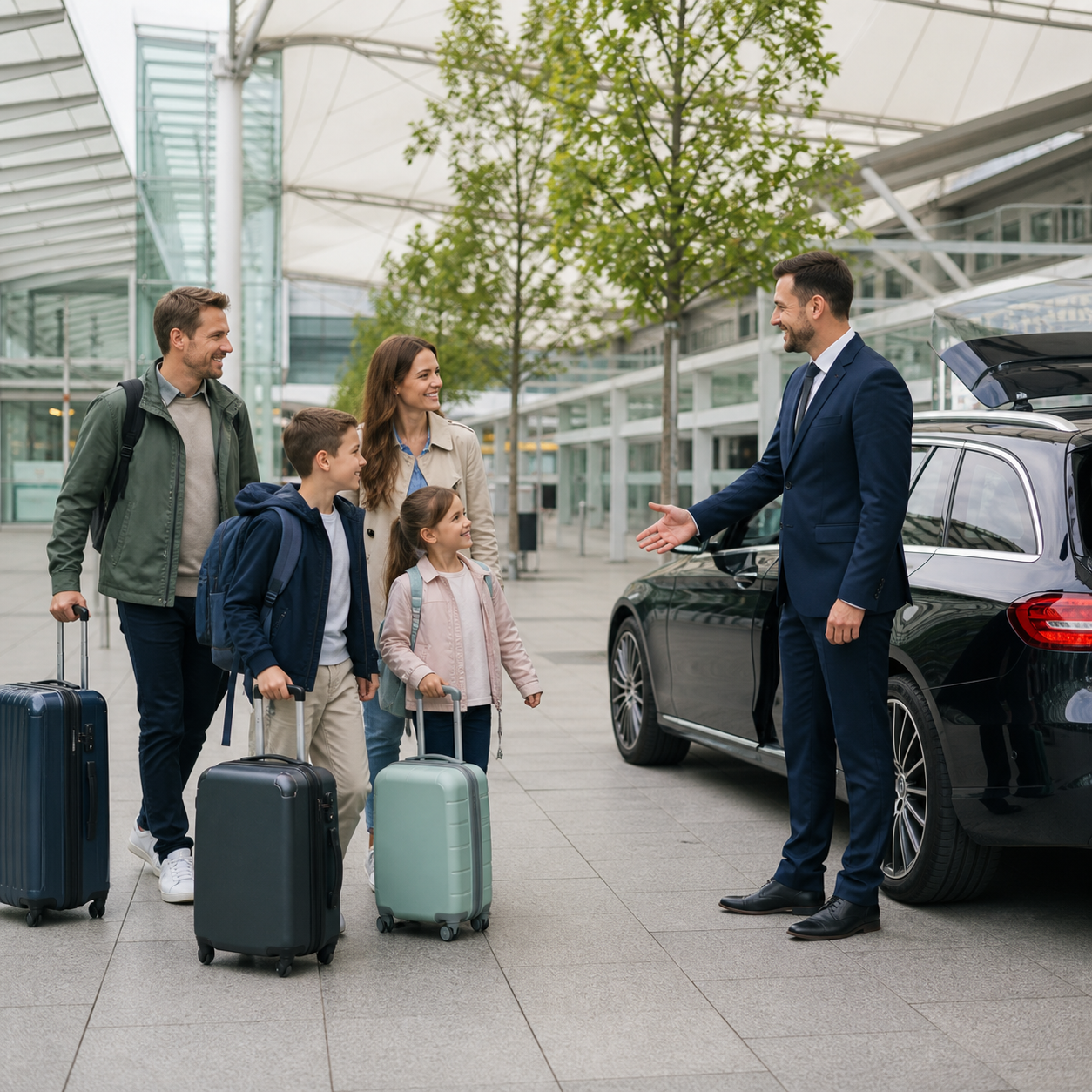 Driver waiting at Munich Airport MUC